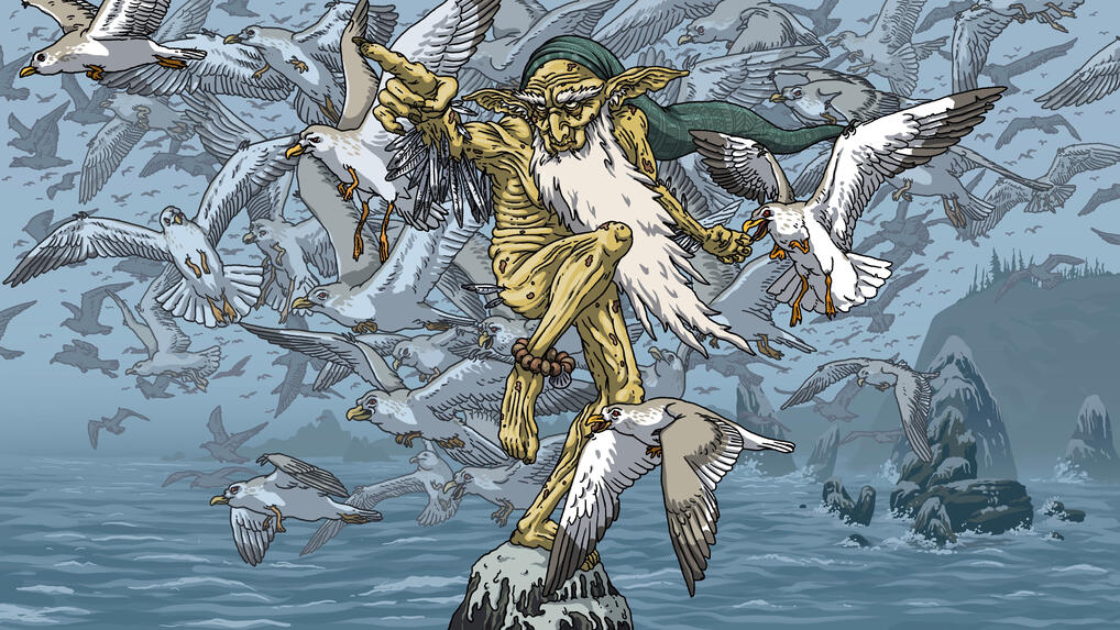 Khalshul the Gullmaster; Procreate, 2025