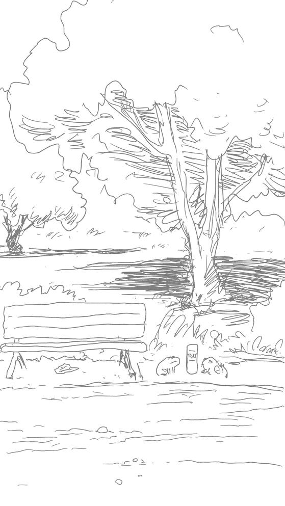 "Background Sketch"; Procreate, 2025