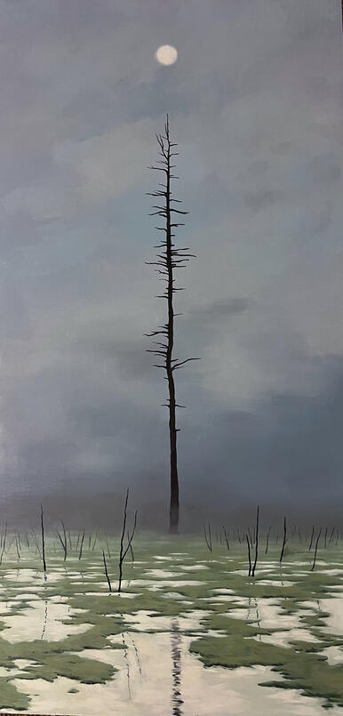 "Obelisk"; Oils, 2024