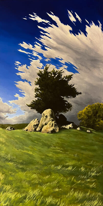 "Monolith"; Oils, 2024